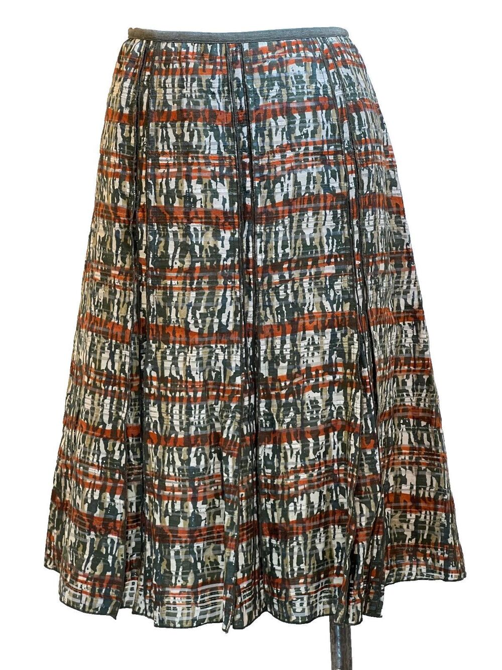 Nic+ Zoe Printed Pleated Skirt Size 10 $178